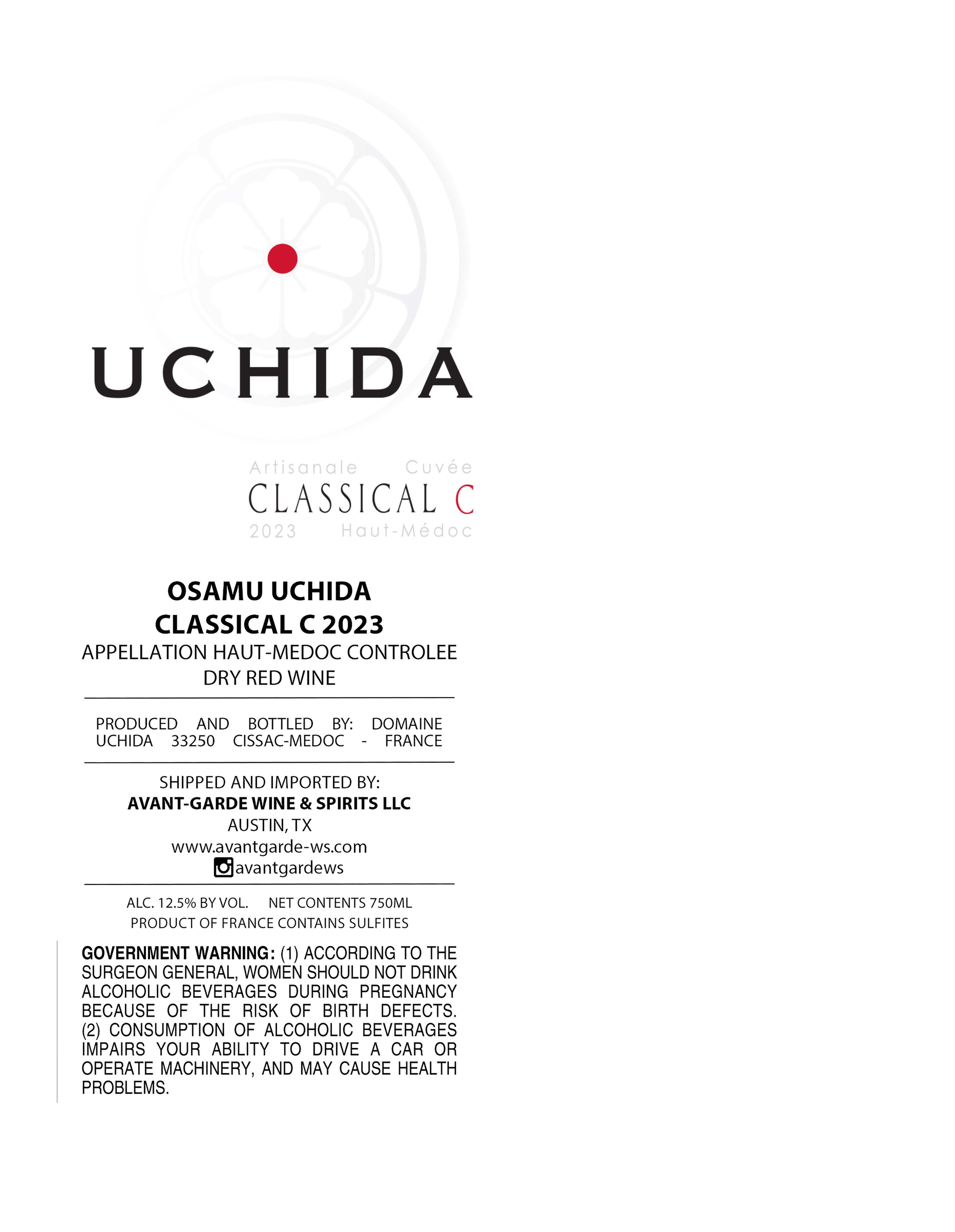 TABC label artwork for Osamu Uchida Classical C Haut-Medoc