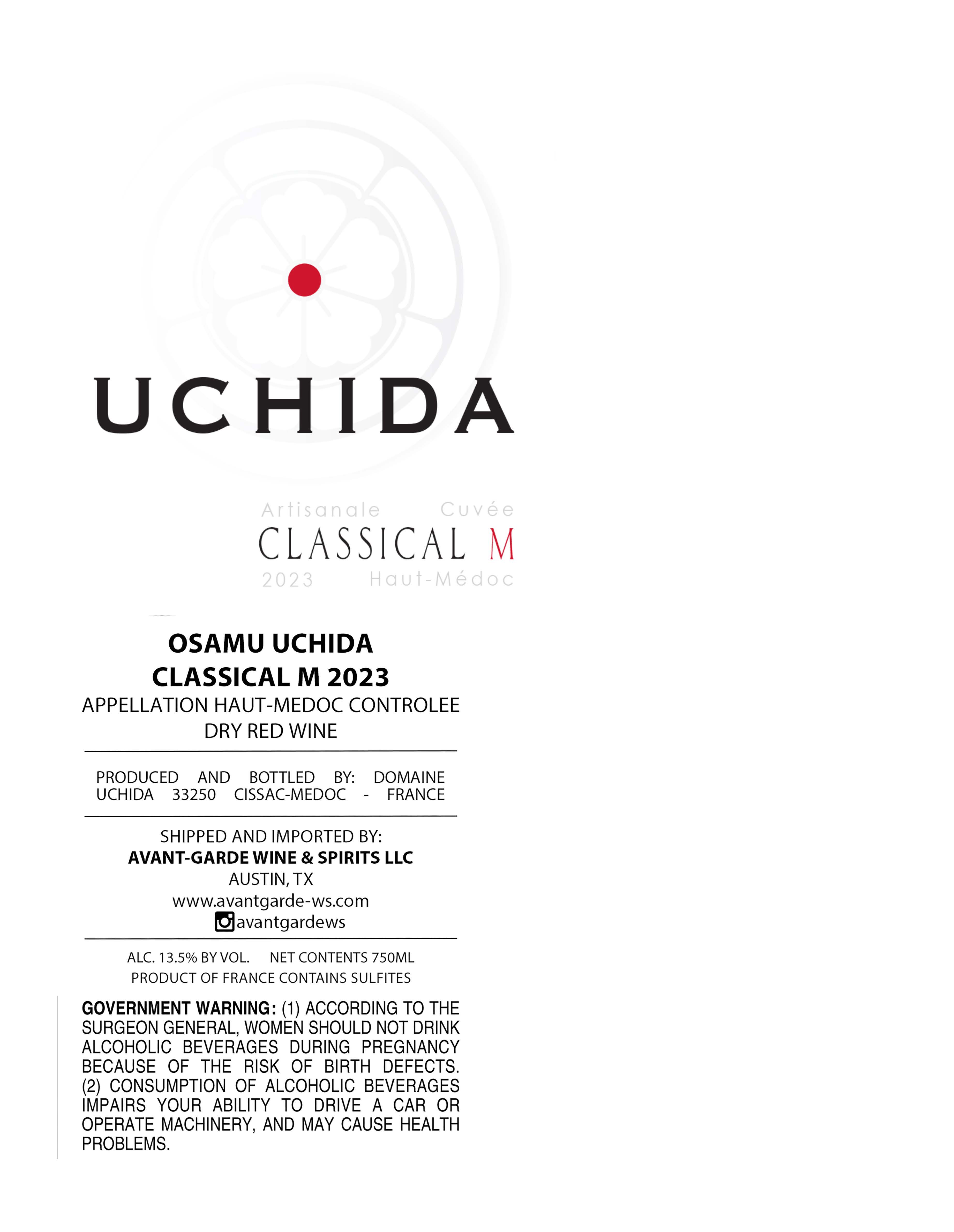 TABC label artwork for Osamu Uchida Classical M Haut-Medoc