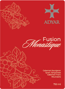 TABC label artwork for ADYAR Fusion Red