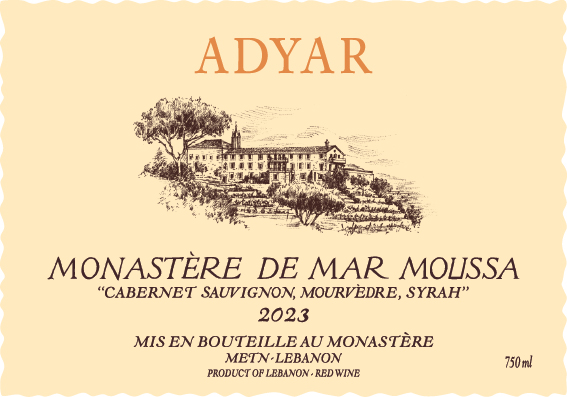 TABC label artwork for ADYAR Monastere De Mar Moussa