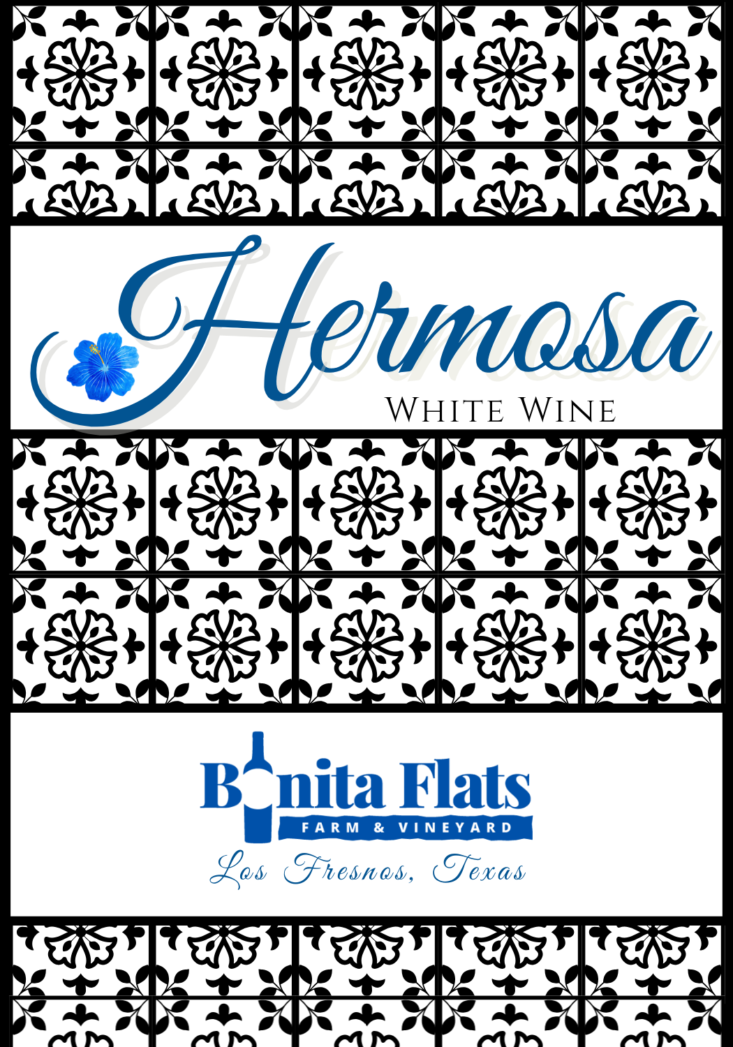 TABC label artwork for BONITA FLATS FARM & VINEYARD HERMOSA WHITE