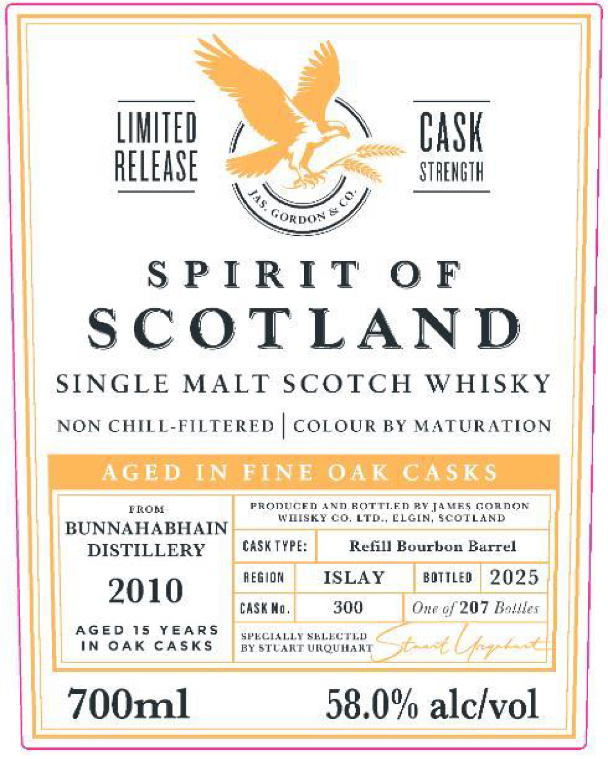 TABC label artwork for Spirit of Scotland Bunnahabhain 14 Yr