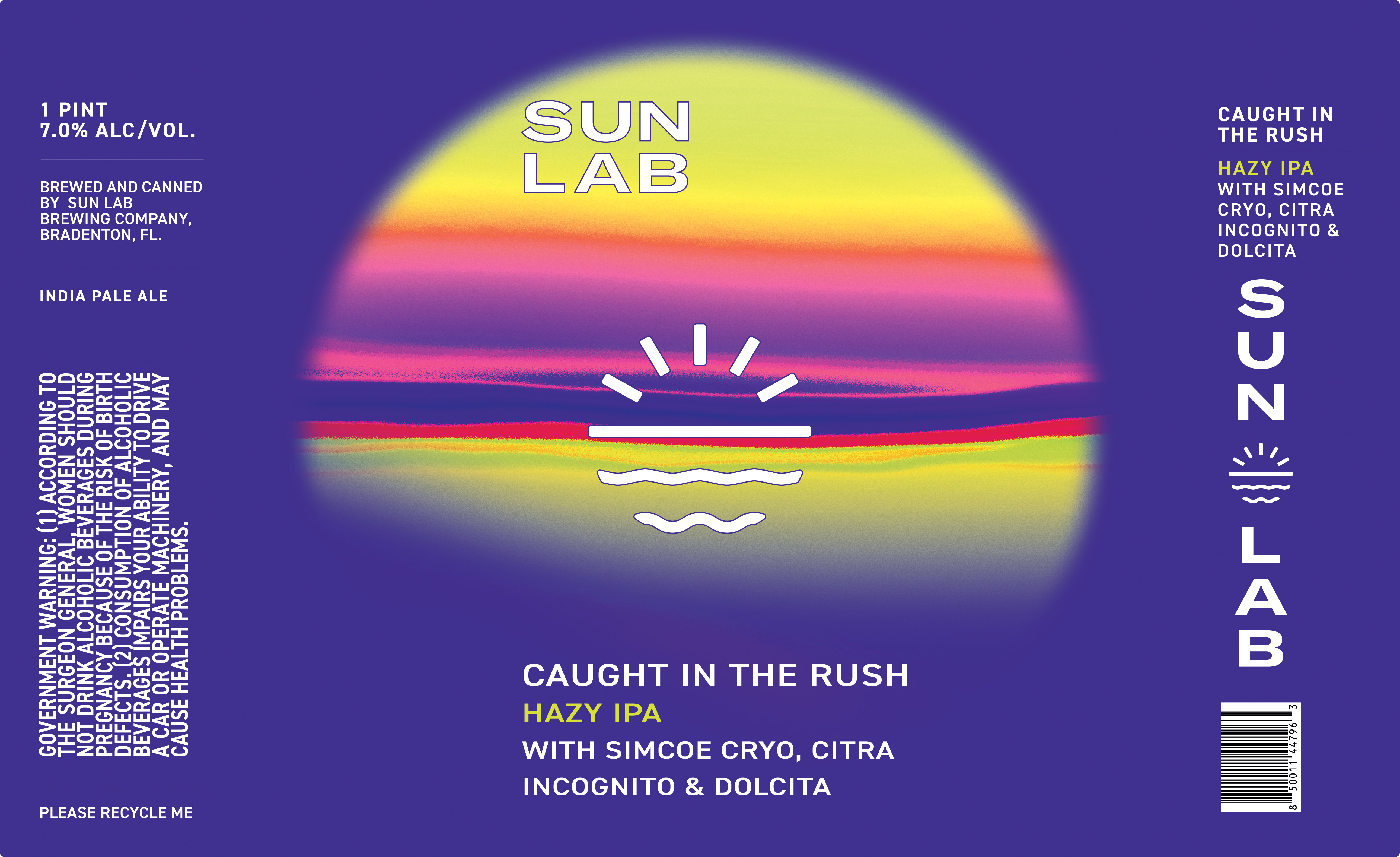 TABC label artwork for Caught In The Rush 6/4 16oz Can