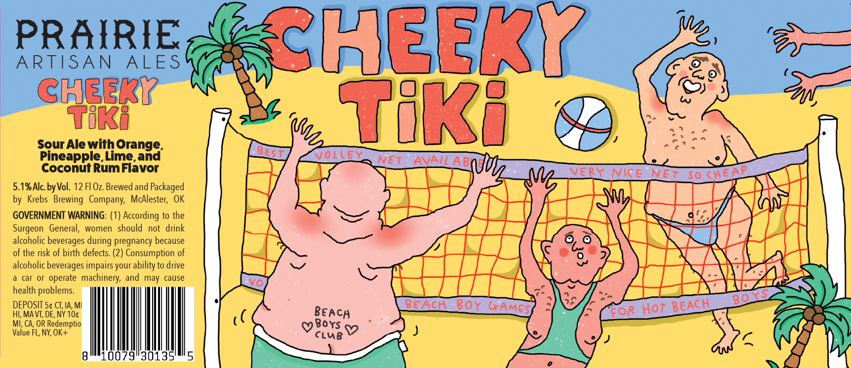 TABC label artwork for Prairie Artisan Ales Cheeky Tiki