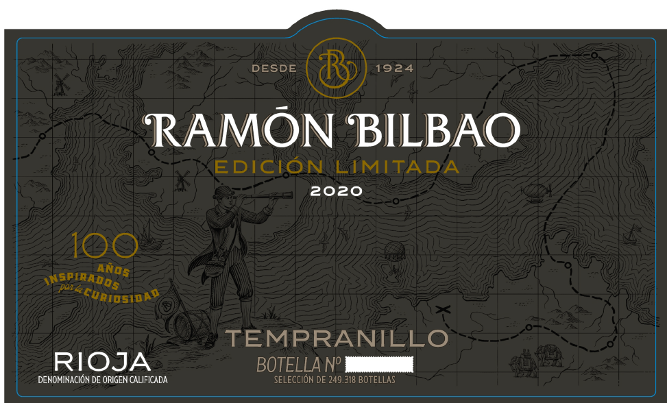 TABC label artwork for Ramon Bilbao Limited Edition 2020 Tempranillo
