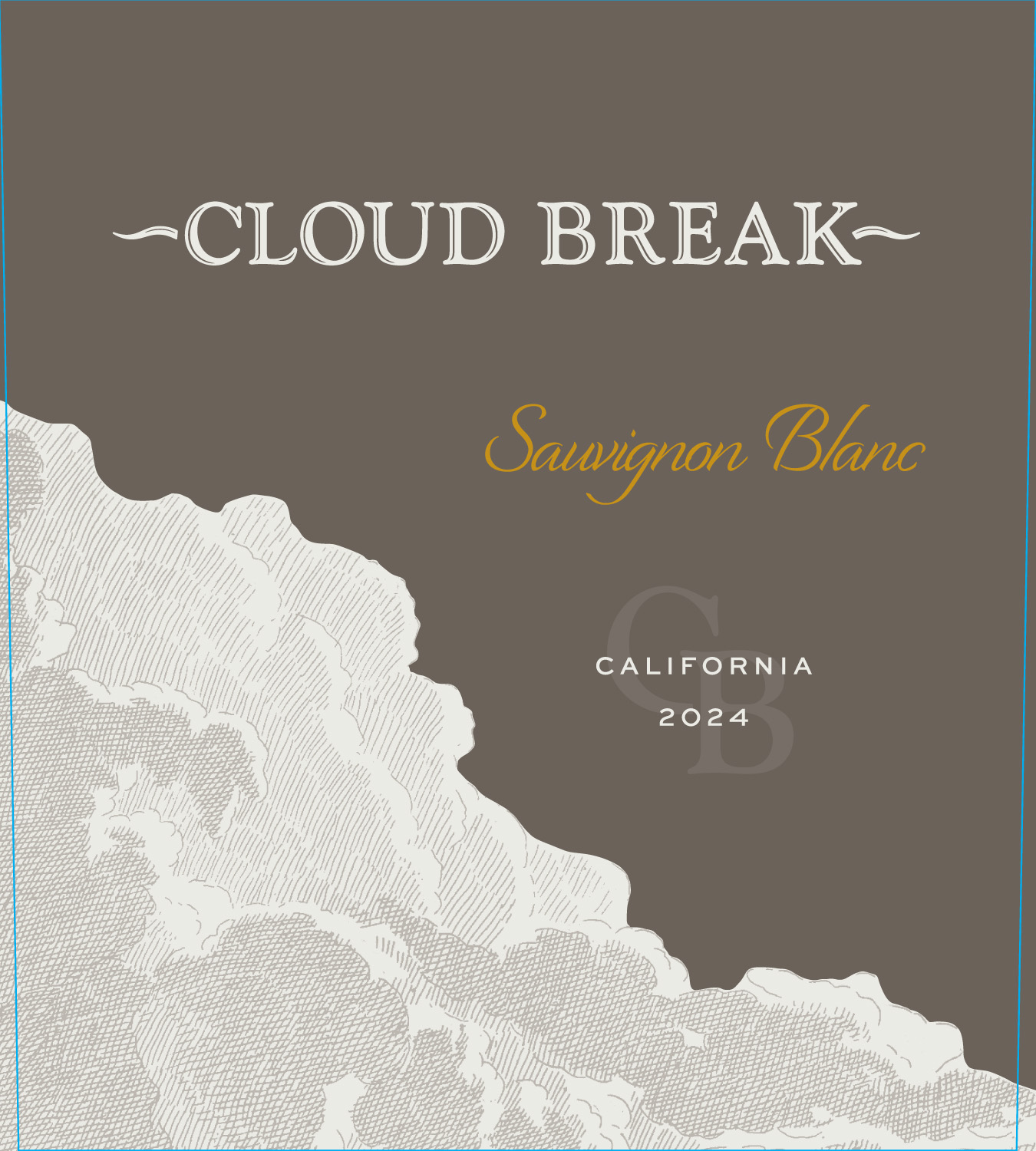 TABC label artwork for Cloud Break Sauvignon Blanc