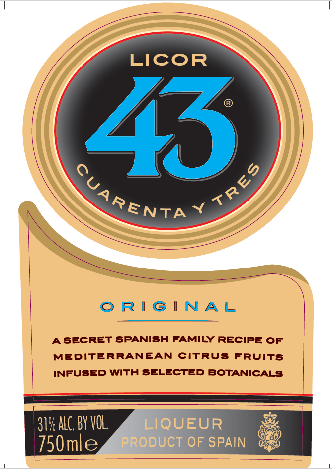 TABC label artwork for Licor 43 Original Liqueur
