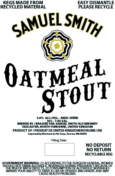 TABC label artwork for Oatmeal Stout