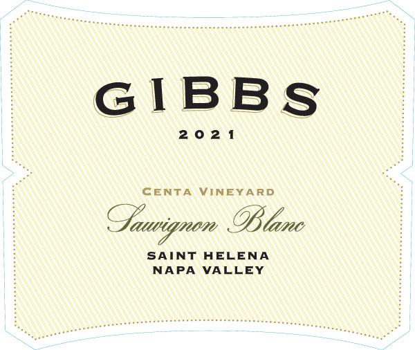 TABC label artwork for Gibbs Sauvignon Blanc, Saint Helena, Napa Valley, Centa Vineyards