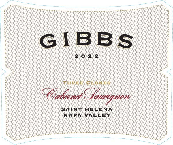 TABC label artwork for Gibbs Cabernet Sauvignon, Saint Helena, Napa Valley, Three Clones