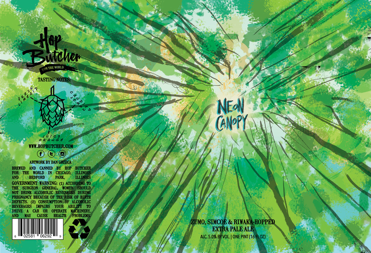 TABC label artwork for Neon Canopy