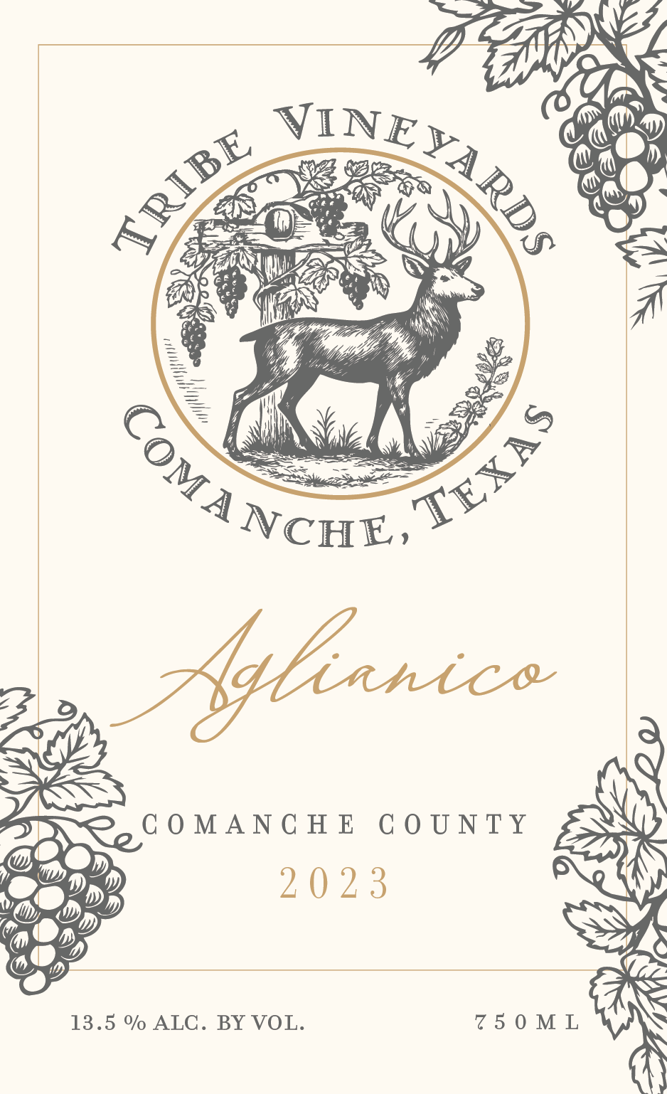 TABC label artwork for Aglianico