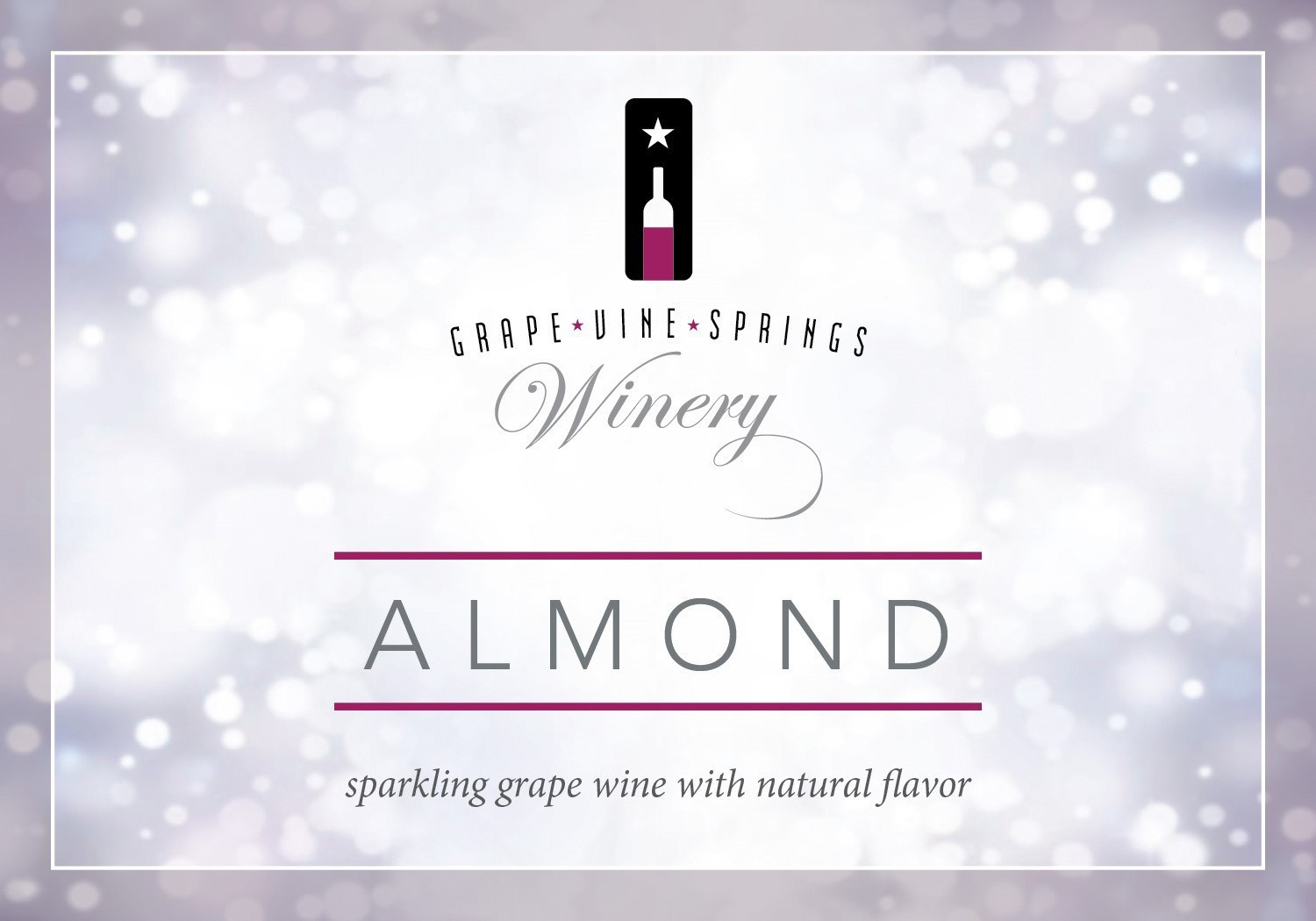 TABC label artwork for Grape Vine Springs Winery Almond