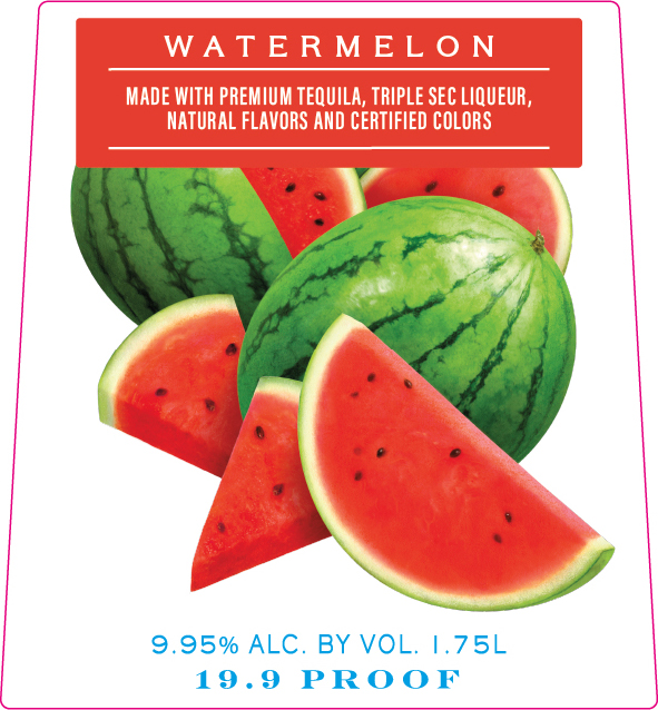 TABC label artwork for 1800 The Ultimate Margarita Watermelon