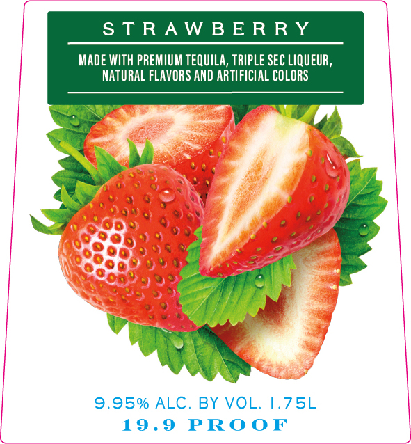 TABC label artwork for 1800 The Ultimate Margarita Strawberry