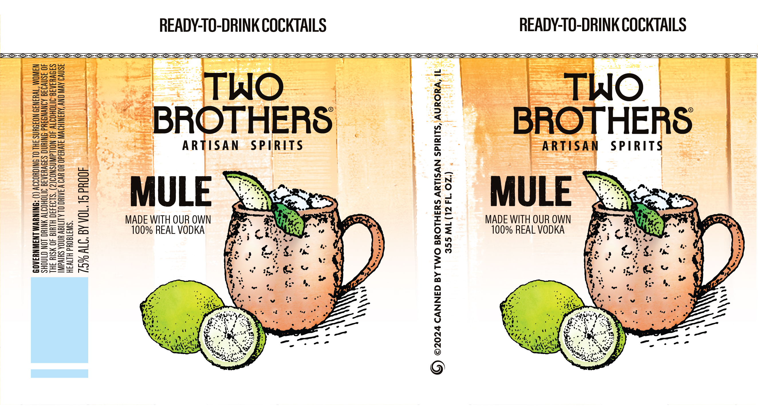 TABC label artwork for Two Brothers Artisan Spirits Mule