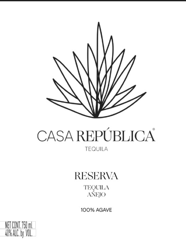 TABC label artwork for Casa Republica Tequila Anejo Reserva