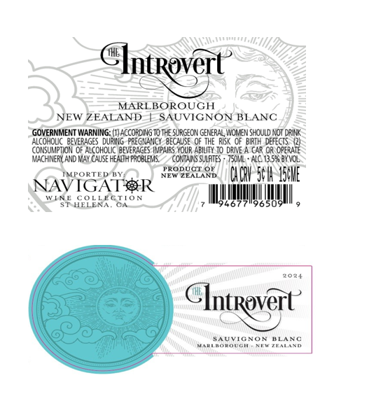 TABC label artwork for Introvert