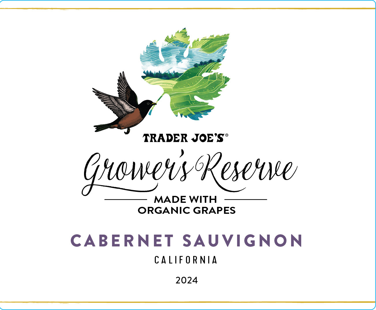 TABC label artwork for Trader Joe's Growers Reserve Cabernet Sauvignon, California