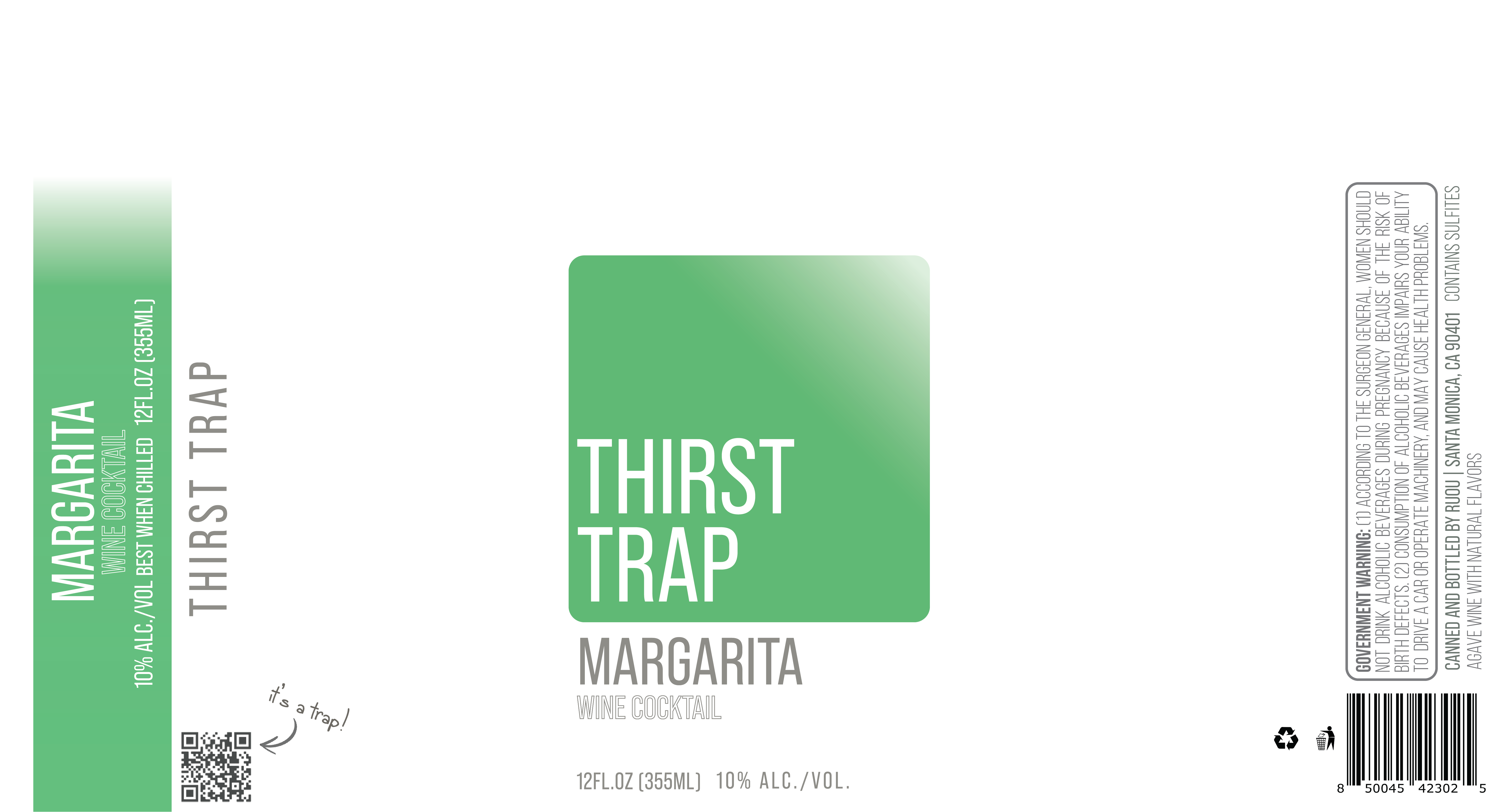 TABC label artwork for Thirst Trap Margarita