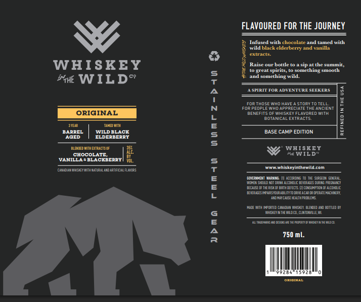 TABC label artwork for Whiskey In The Wild Co Original Base Camp Edition