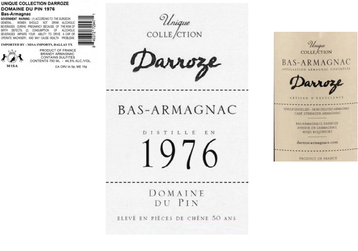 TABC label artwork for UNIQUE COLLECTION DARROZE DOMAINE DU PIN