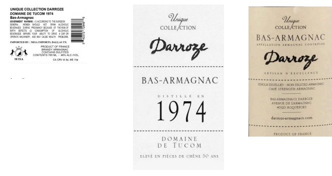 TABC label artwork for UNIQUE COLLECTION DARROZE DOMAINE DE TUCOM