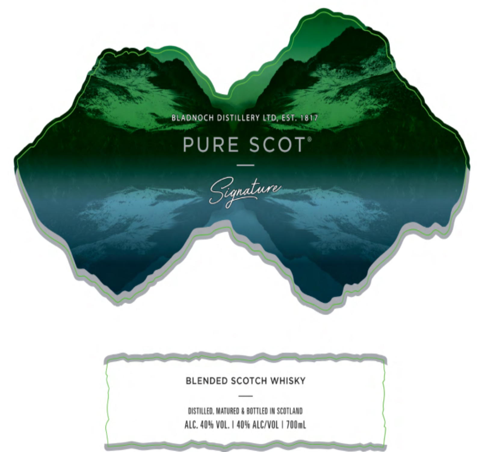 TABC label artwork for PURE SCOT BLENDED WHISKY