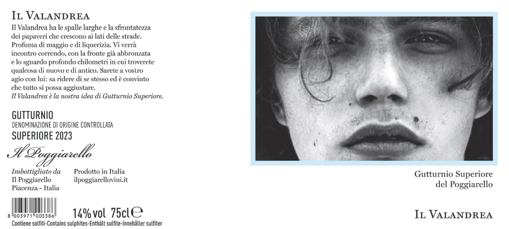 TABC label artwork for Il Poggiarello Il Valandrea