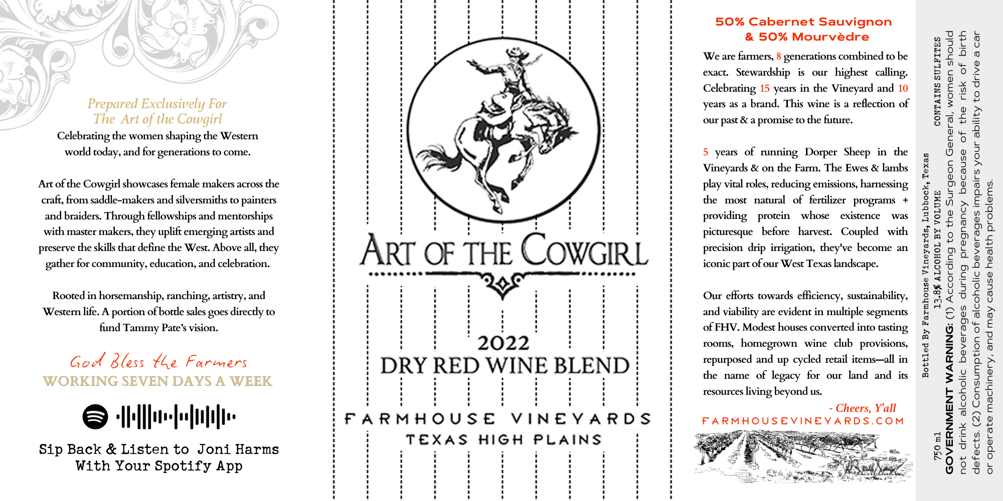 TABC label artwork for Art of the Cowgirl