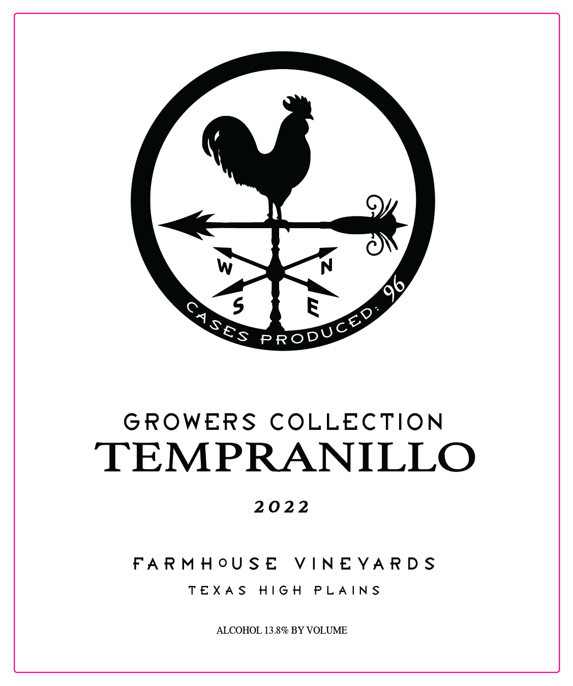 TABC label artwork for Growers Collection Tempranillo
