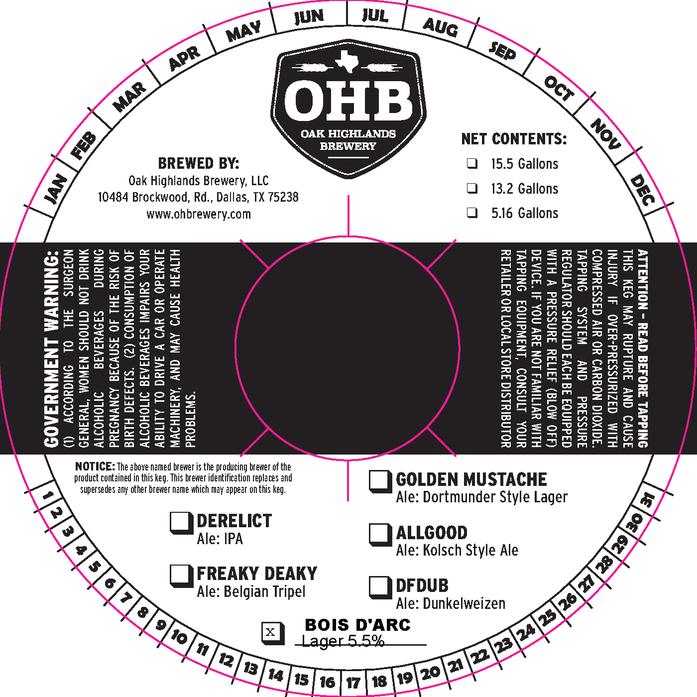 TABC label artwork for Bois D'Arc