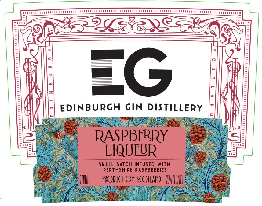 TABC label artwork for Edinburgh Gin Distillery Raspberry Liqueur