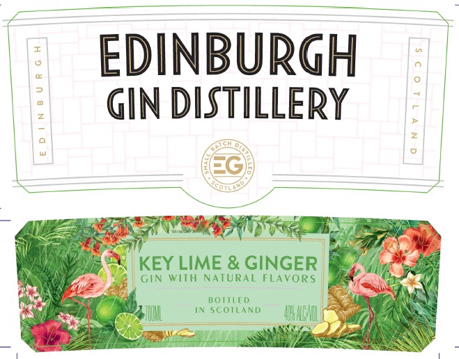 TABC label artwork for Edinburgh Gin Distillery Keylime & Ginger