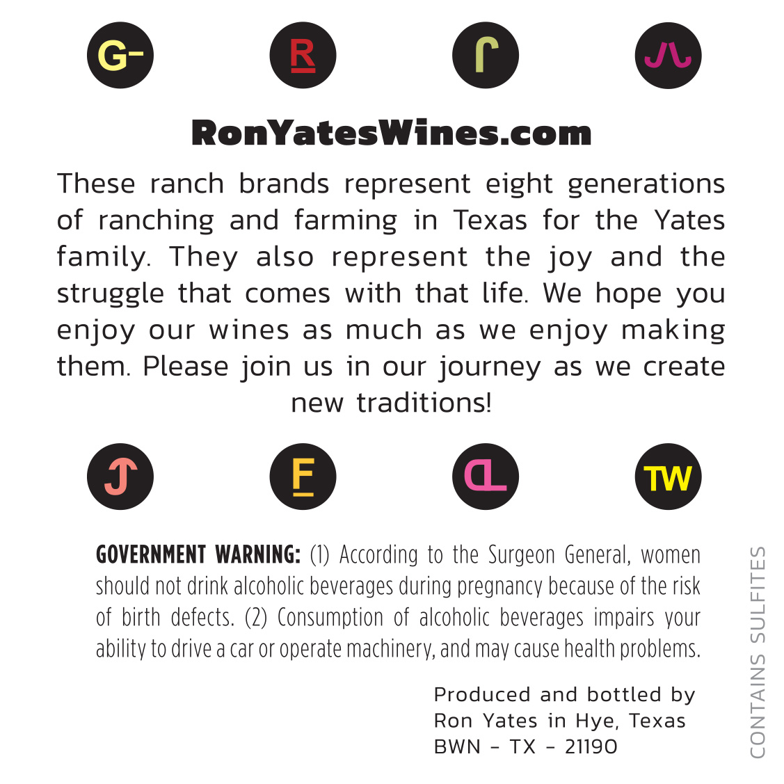 TABC label artwork for Petit Verdot