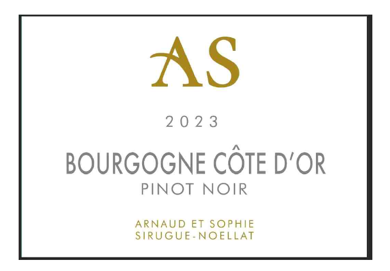 TABC label artwork for Arnaud et Sophie Bourgogne Cote d'Or Pinot Noir