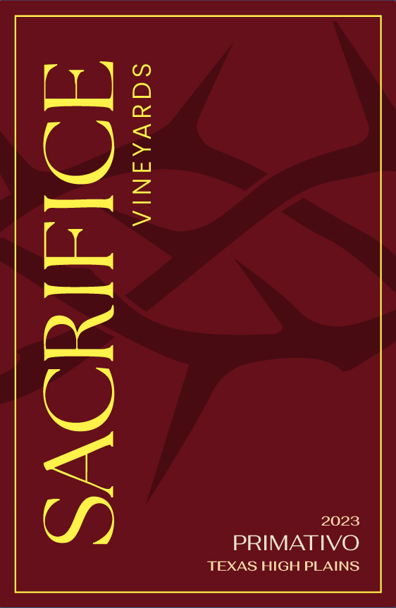 TABC label artwork for Sacrifice Vineyards Primitivo