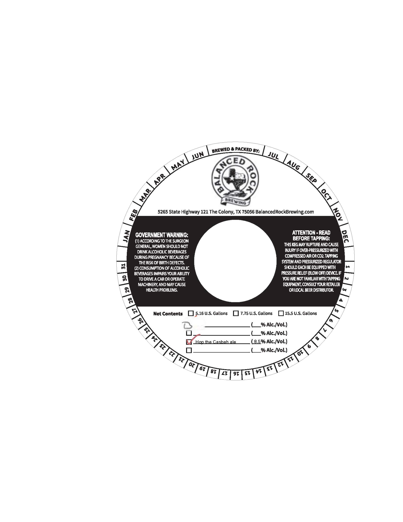 TABC label artwork for Hop the Casbah