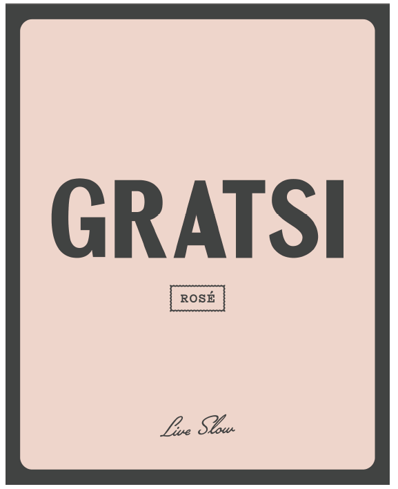 TABC label artwork for GRATSI ROSE