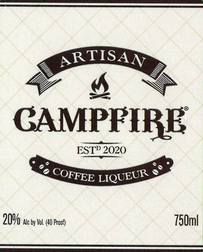 TABC label artwork for Campfire Artisan Coffee Liqueur