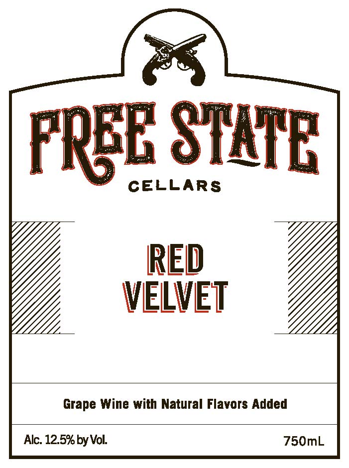 TABC label artwork for Free State Cellars Red Velvet