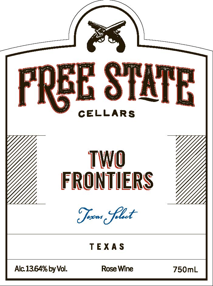 TABC label artwork for Free State Cellars Two Frontiers
