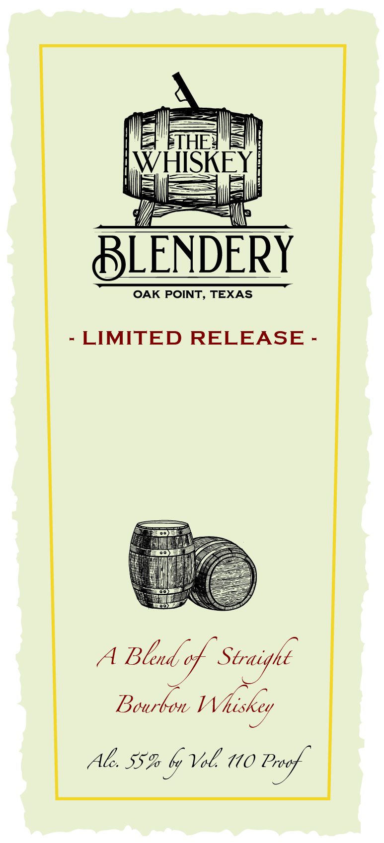 TABC label artwork for The Whiskey Blendery