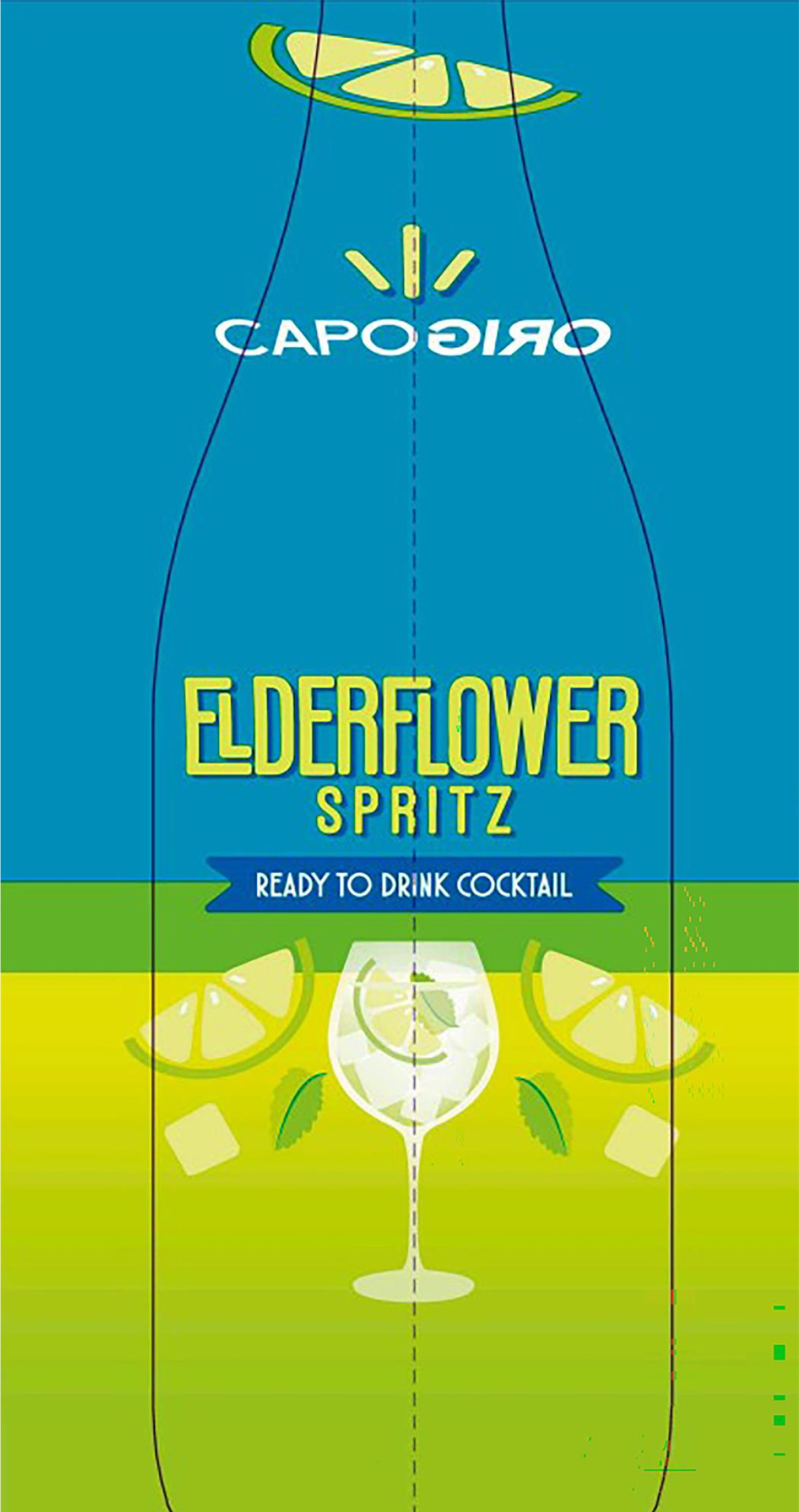 TABC label artwork for Capogiro Elderflower Spritz