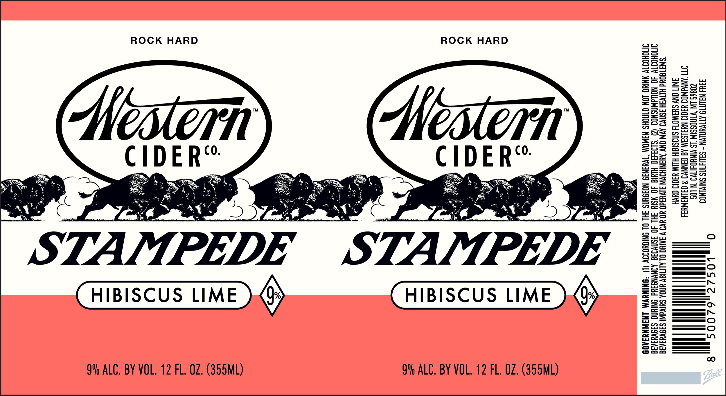 TABC label artwork for WESTERN CIDER STAMPEDE HIBISCUS LIME
