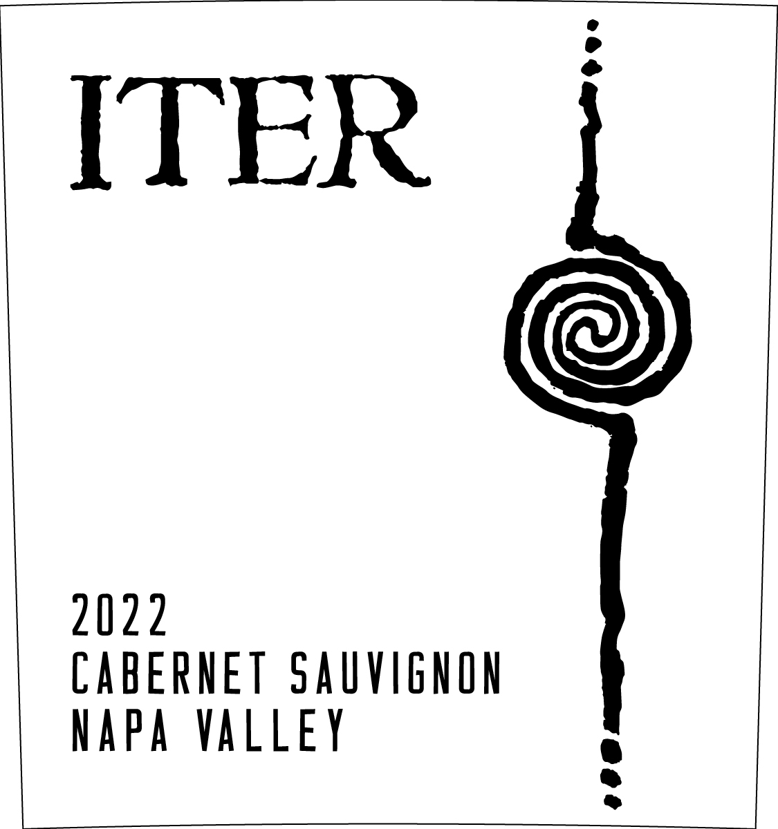 TABC label artwork for Iter 2022 Cabernet Sauvignon California