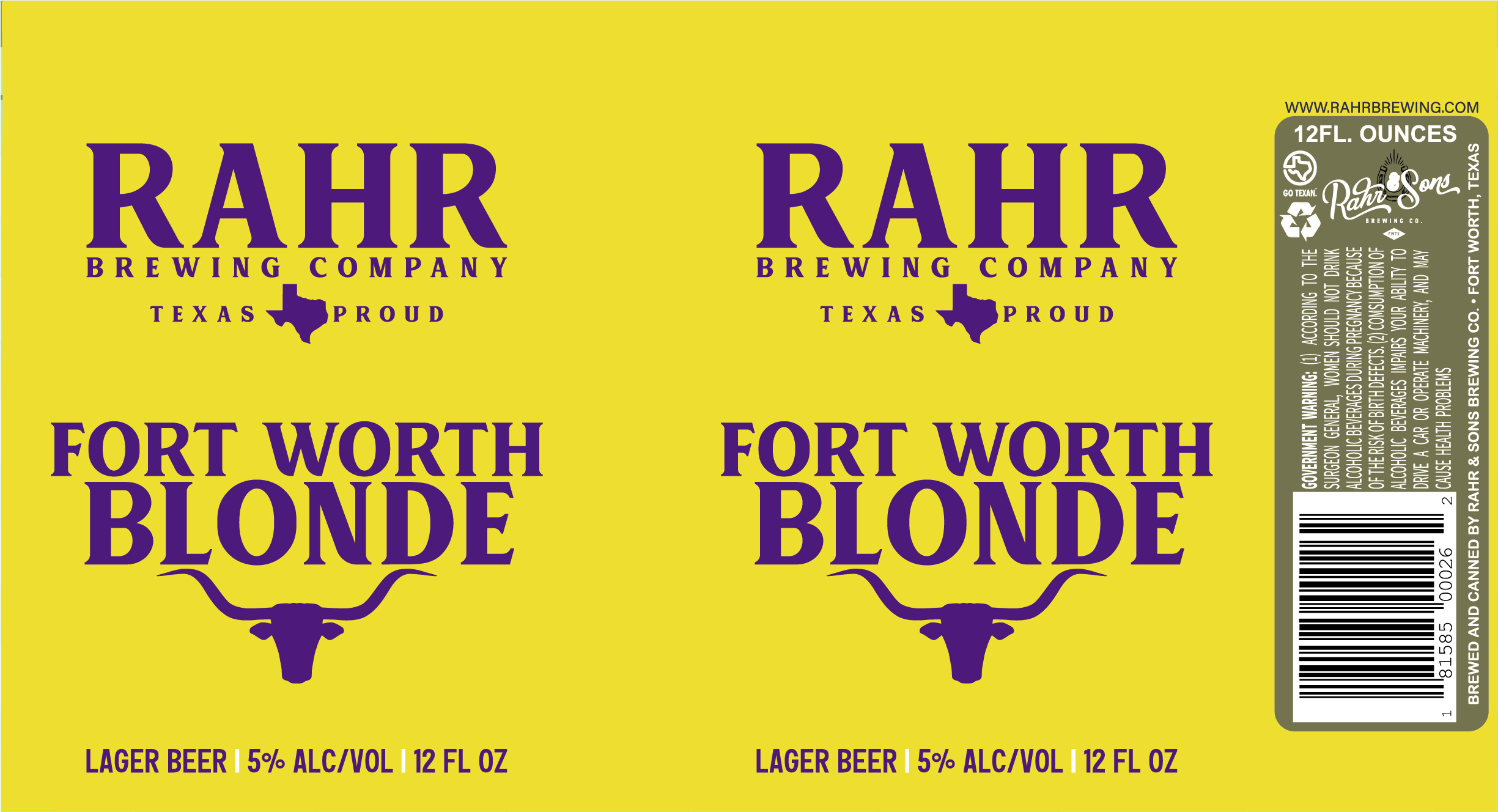 TABC label artwork for Fort Worth Blonde