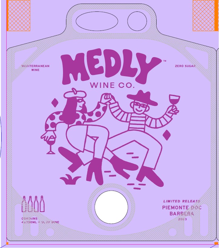 TABC label artwork for Medly Wine Co Limited Release Barbera Piemonte DOC