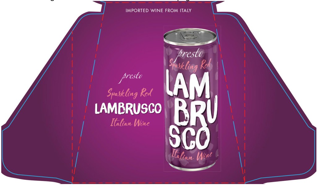 TABC label artwork for PRESTO LAMBRUSCO