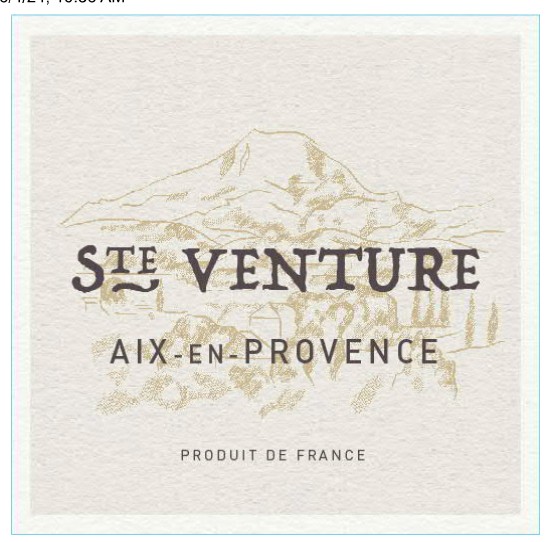 TABC label artwork for STE VENTURE